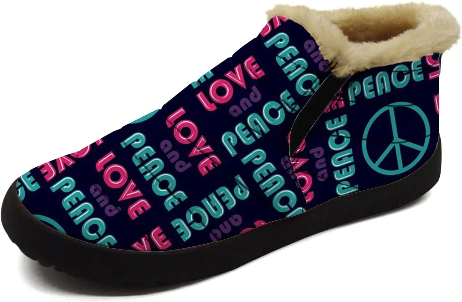 Cheetah Shoes for Women Men Snow Boots Winter Low Top Fashion Sneakers Slip on Ankle Booties Valentines Day Gifts