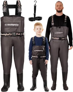 Chest Waders for Kids and Adults, Fishing and Hunting Waders with a Pocket and a Wader Hanger