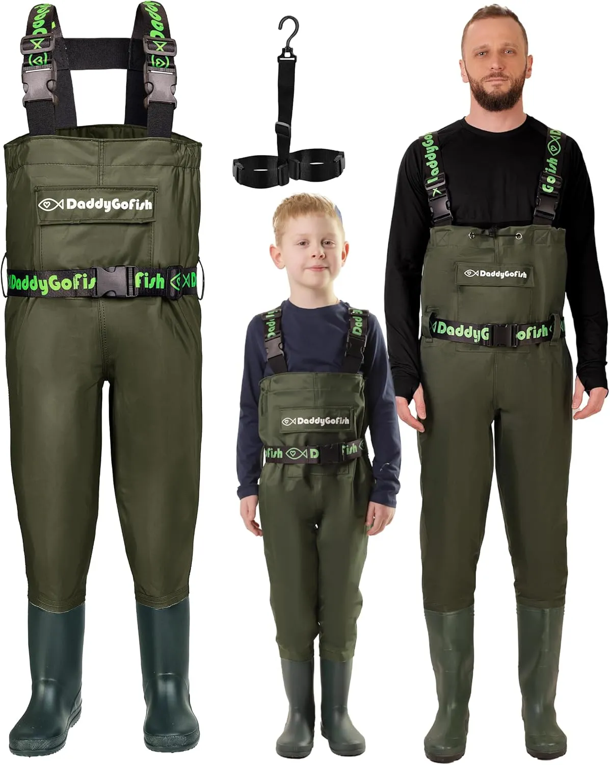 Chest Waders for Kids and Adults, Fishing and Hunting Waders with a Pocket and a Wader Hanger