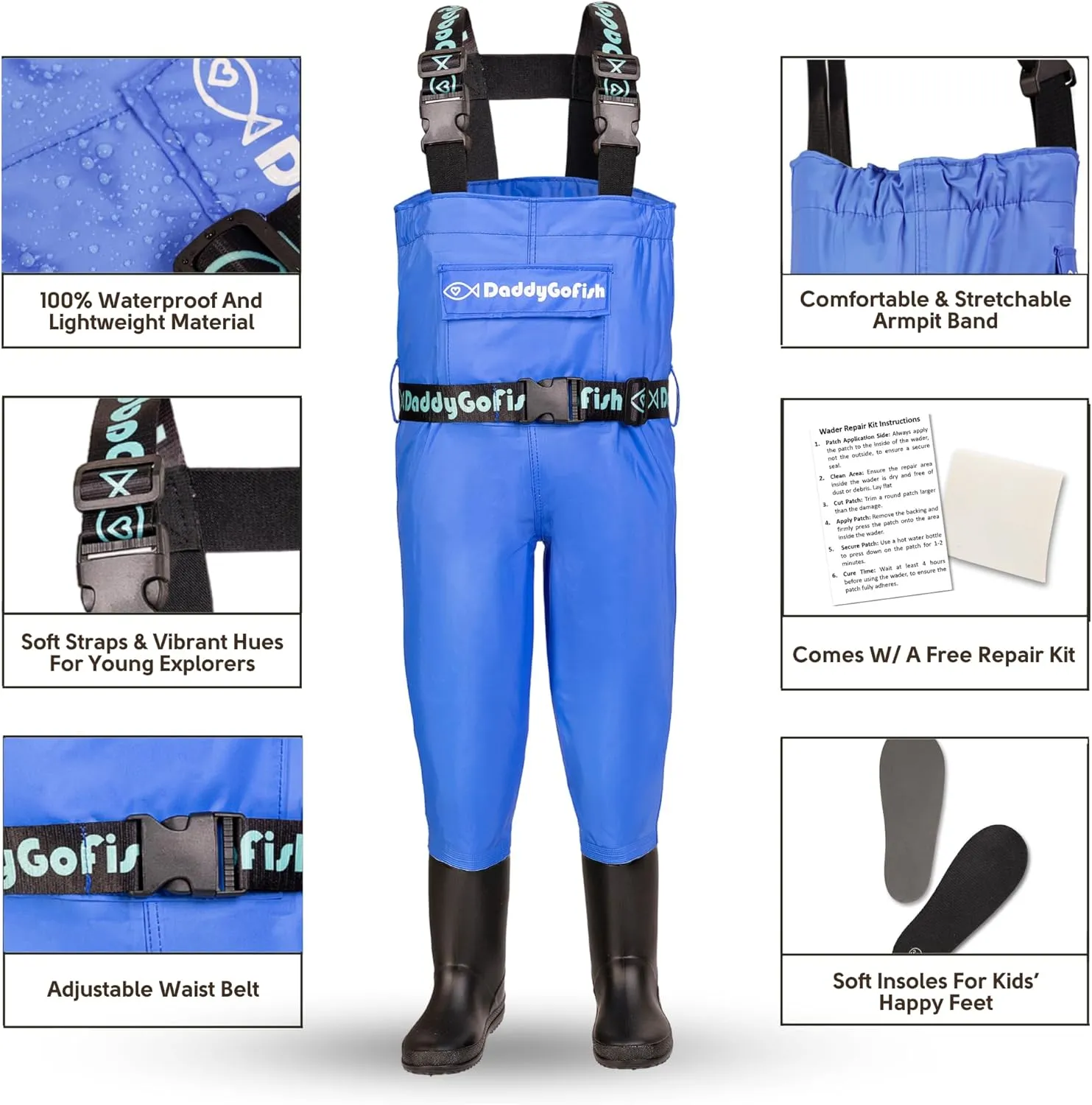 Chest Waders for Kids and Adults, Fishing and Hunting Waders with a Pocket and a Wader Hanger