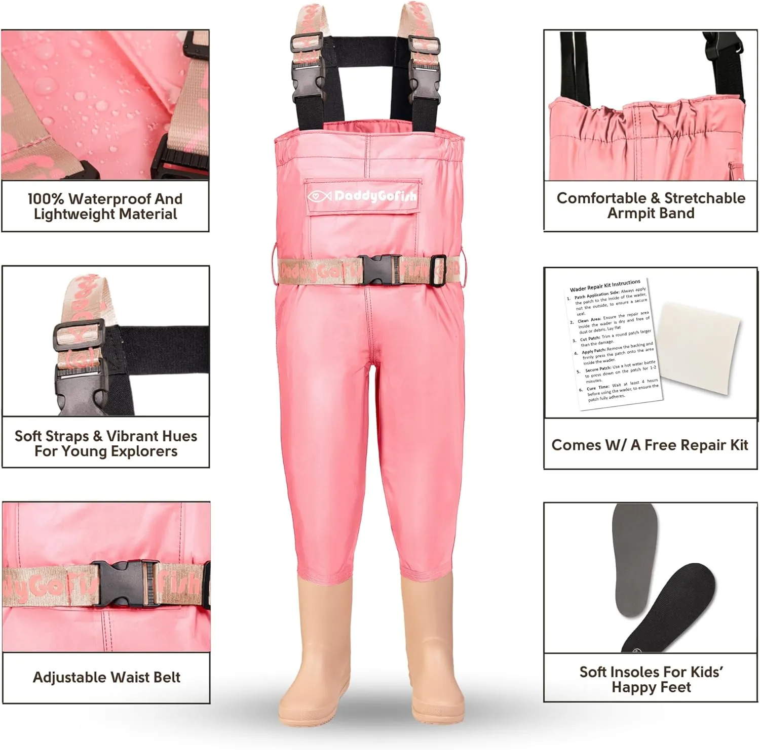 Chest Waders for Kids and Adults, Fishing and Hunting Waders with a Pocket and a Wader Hanger
