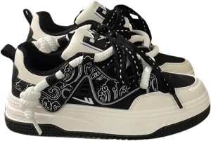 Chic Pastel Aesthetic Platform Shoes - Chunky Sneakers for Women, Available with or Without Faux Fur Trim