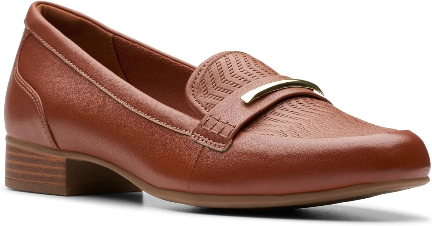 Clarks Womens Block Heel Loafers