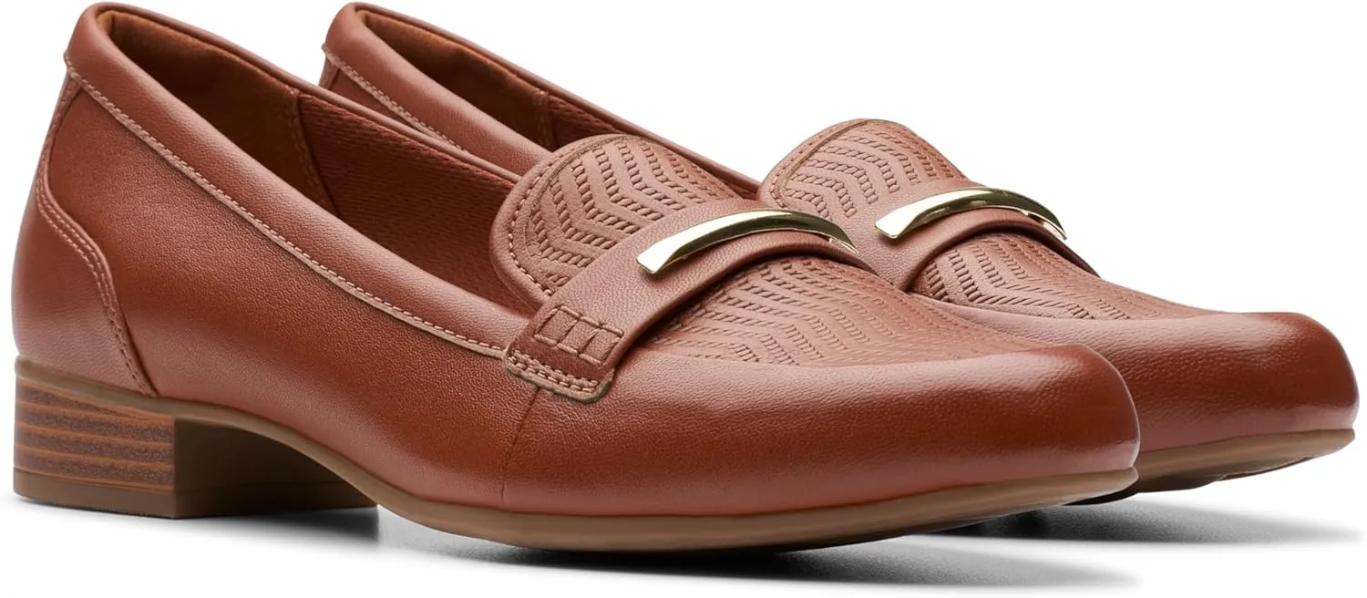 Clarks Womens Block Heel Loafers