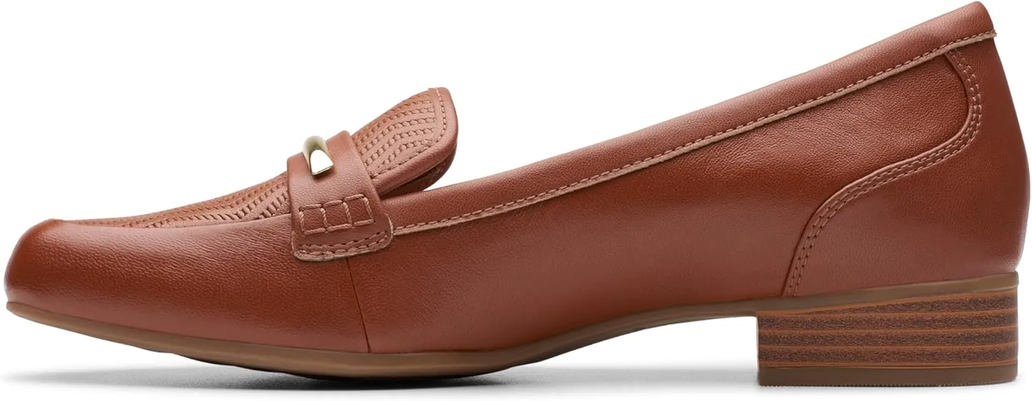 Clarks Womens Block Heel Loafers