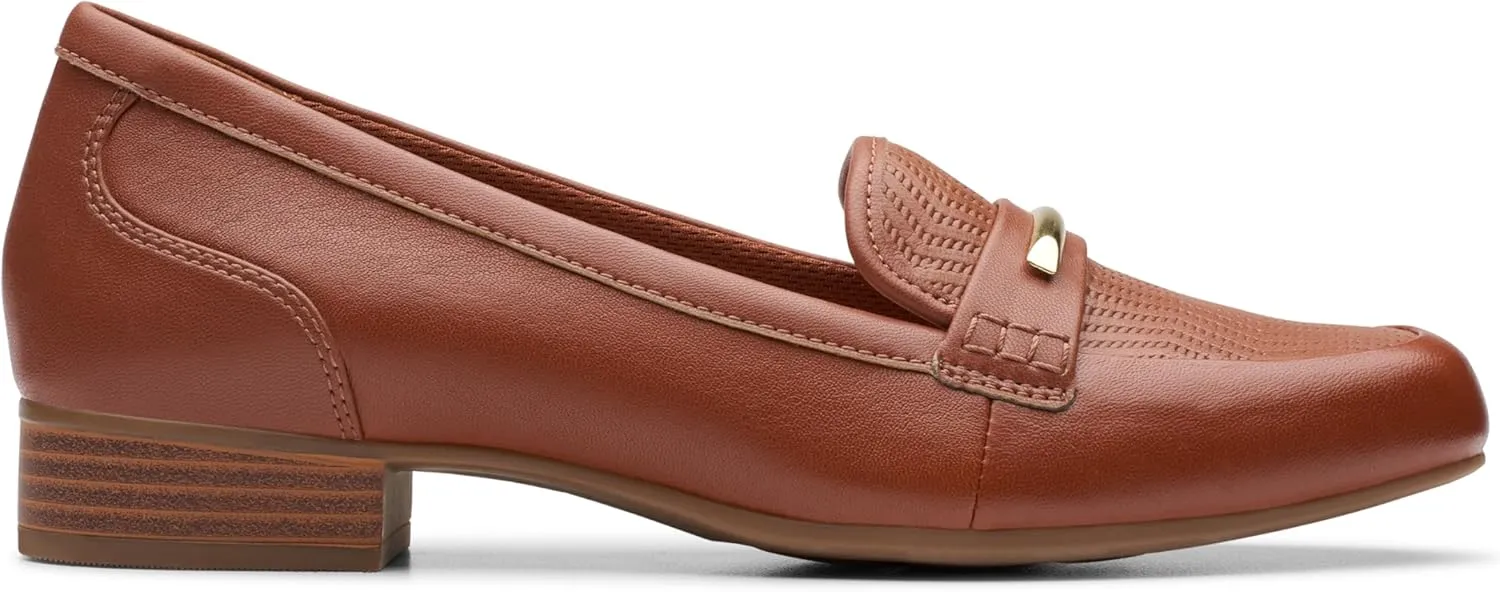 Clarks Womens Block Heel Loafers