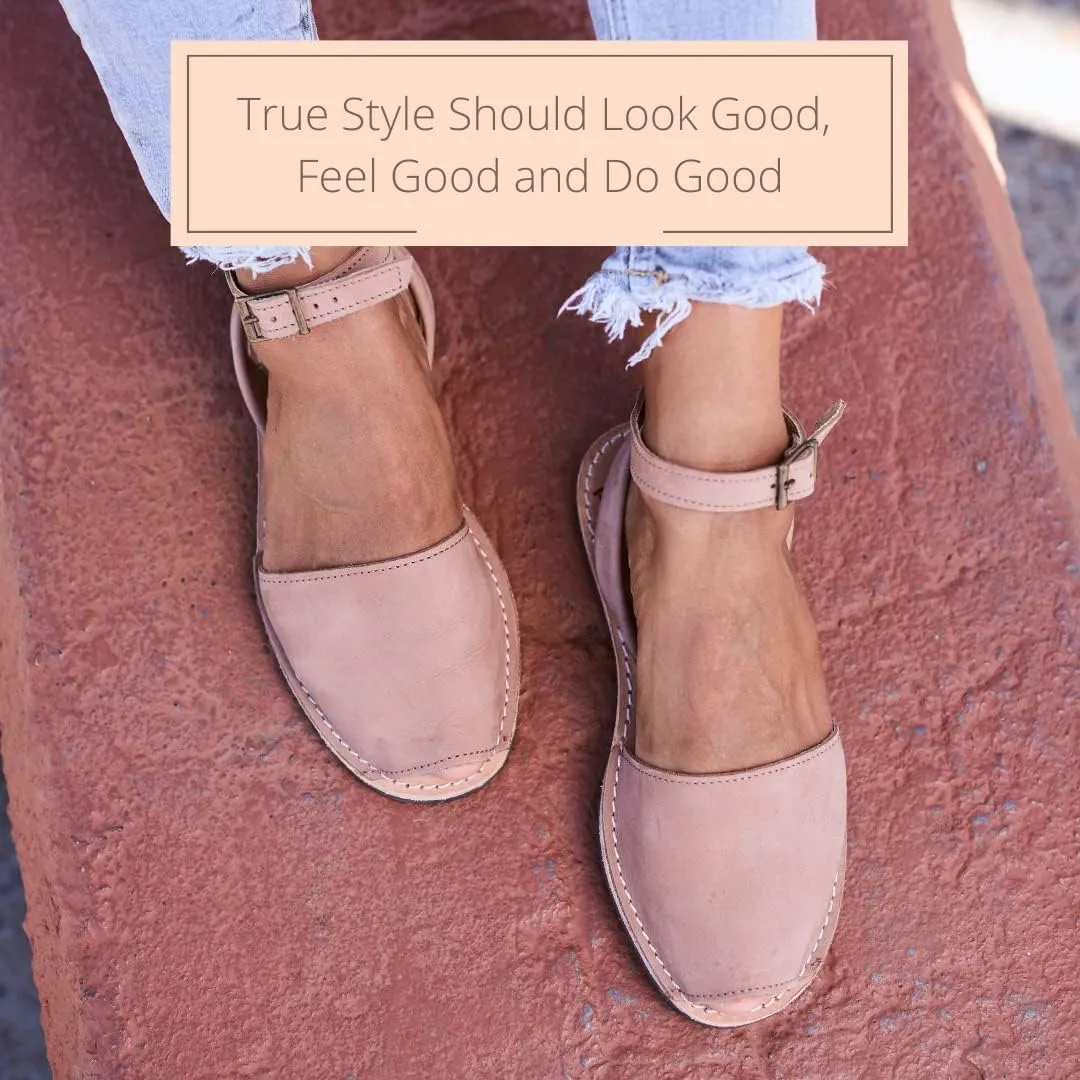 Classic Ankle Strap Sandals for Women – Dressy Soft Leather Sandals with Removable Ankle Strap, Casual Women’s Flat Sandals