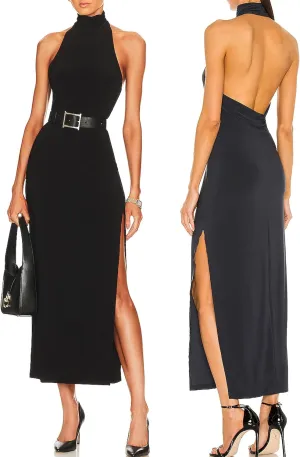 CMZ2005 Women's Halter Turtle Side Slit Gown Backless Maxi Dress Elegant Bodycon Formal Dress 187