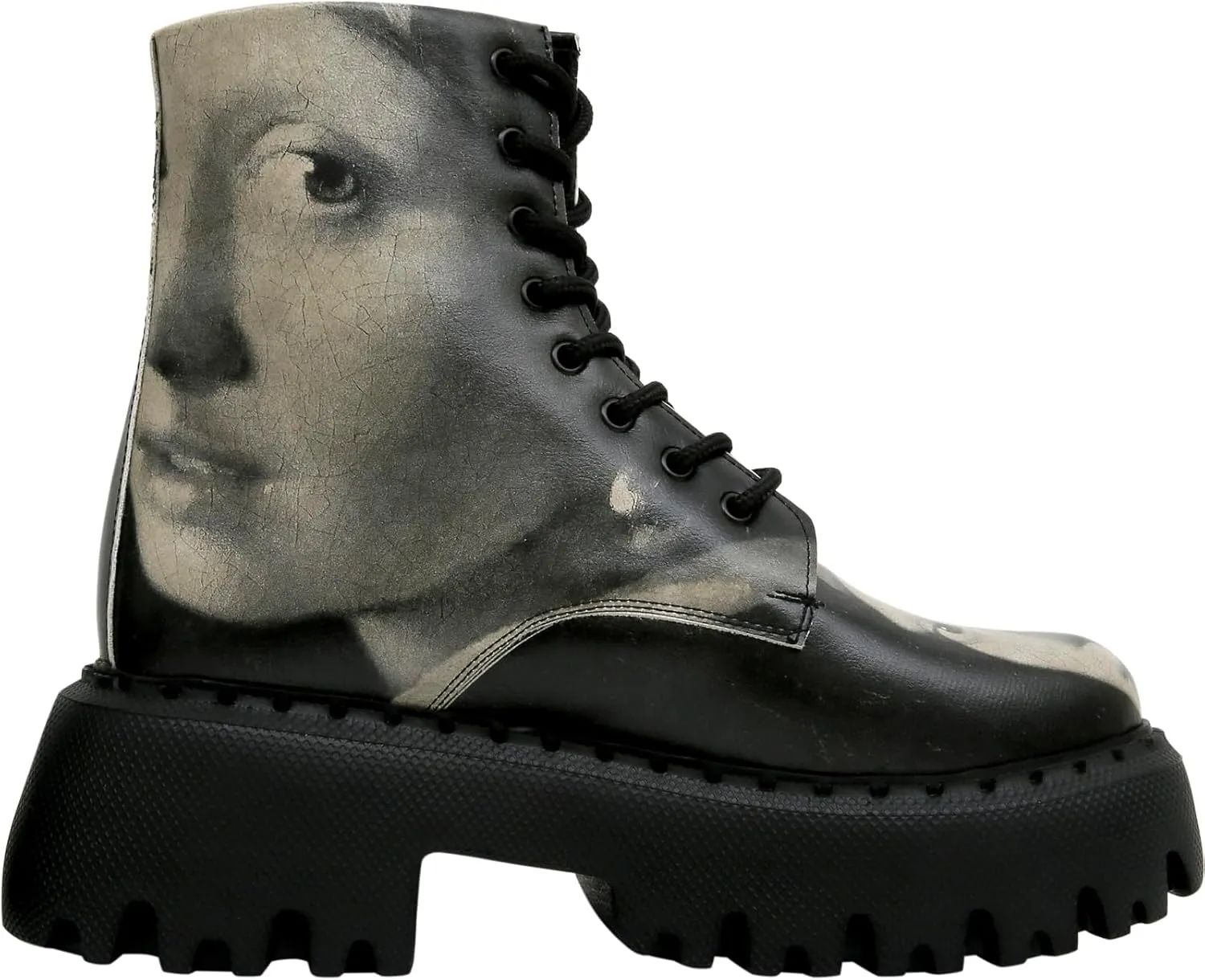 Combat Boots for Women - Vegan Leather and Handmade Platform Boots For Women