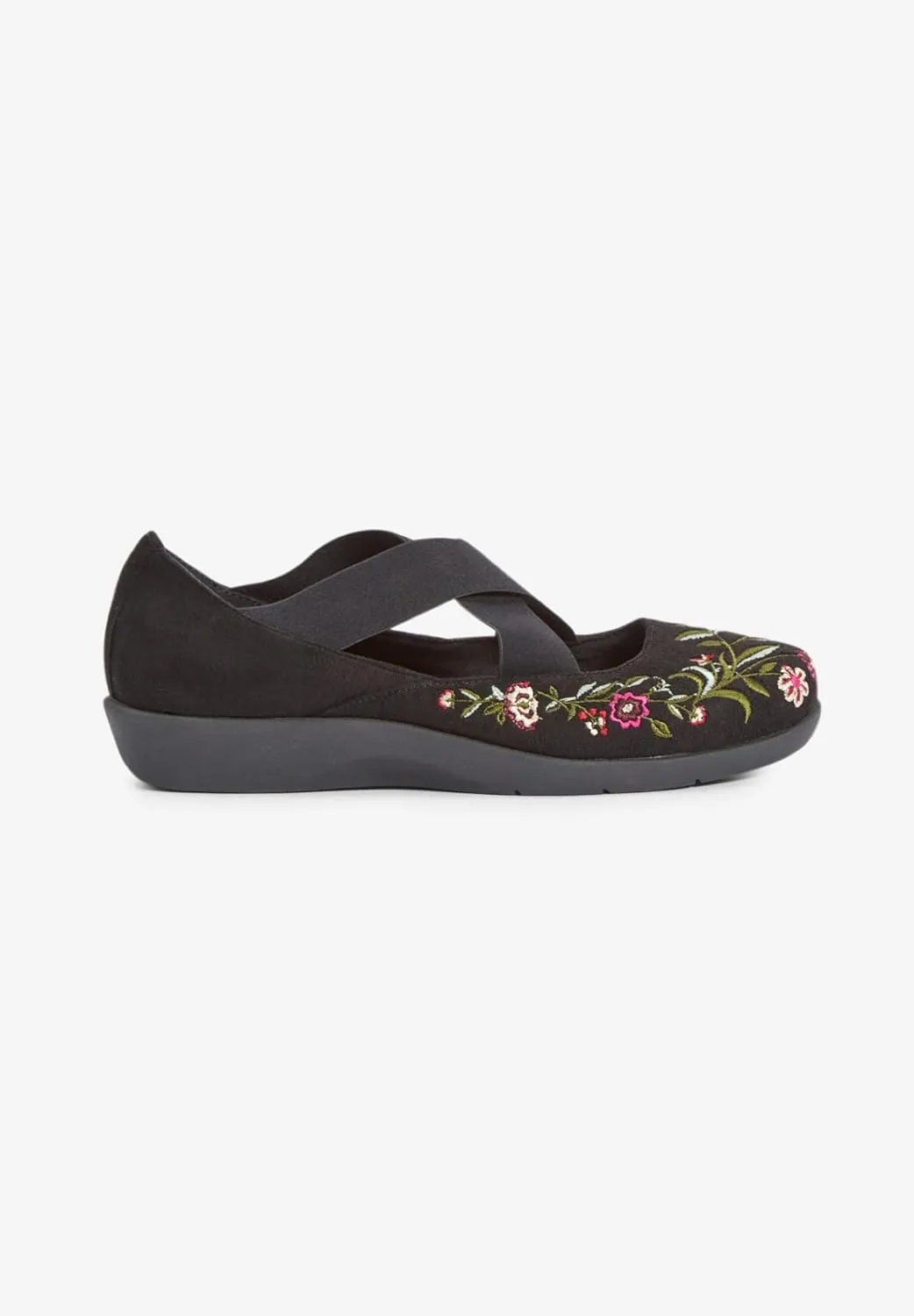 Comfortview Women's The Stacia Mary Jane Flat (Wide Widths Available)