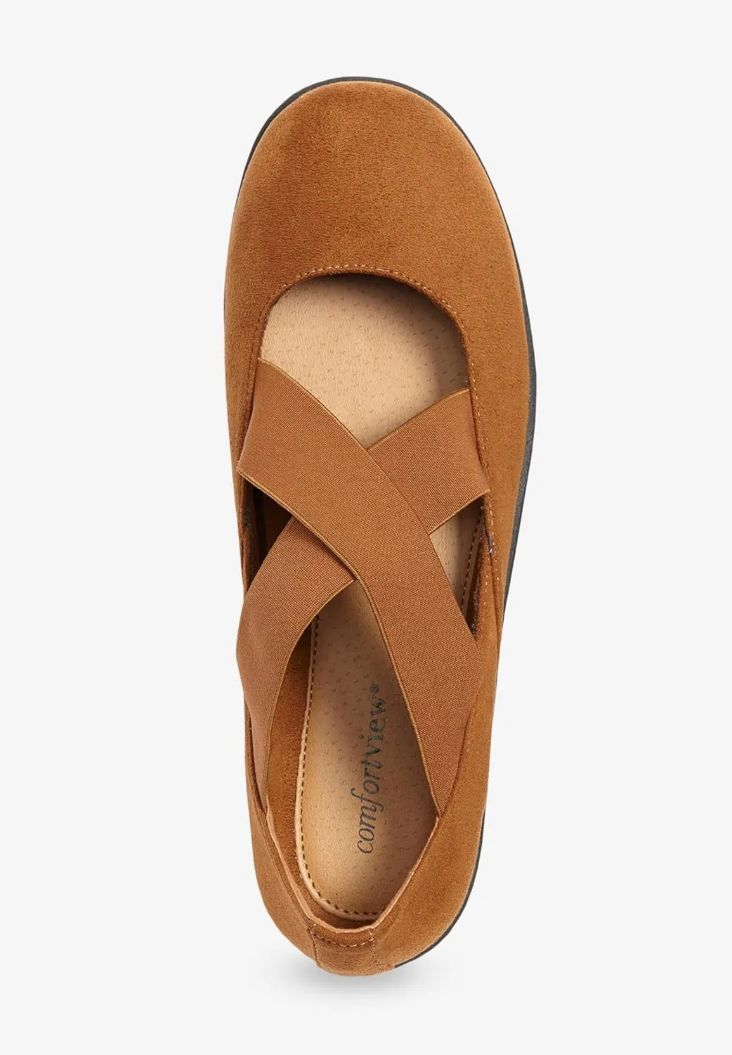 Comfortview Women's The Stacia Mary Jane Flat (Wide Widths Available)