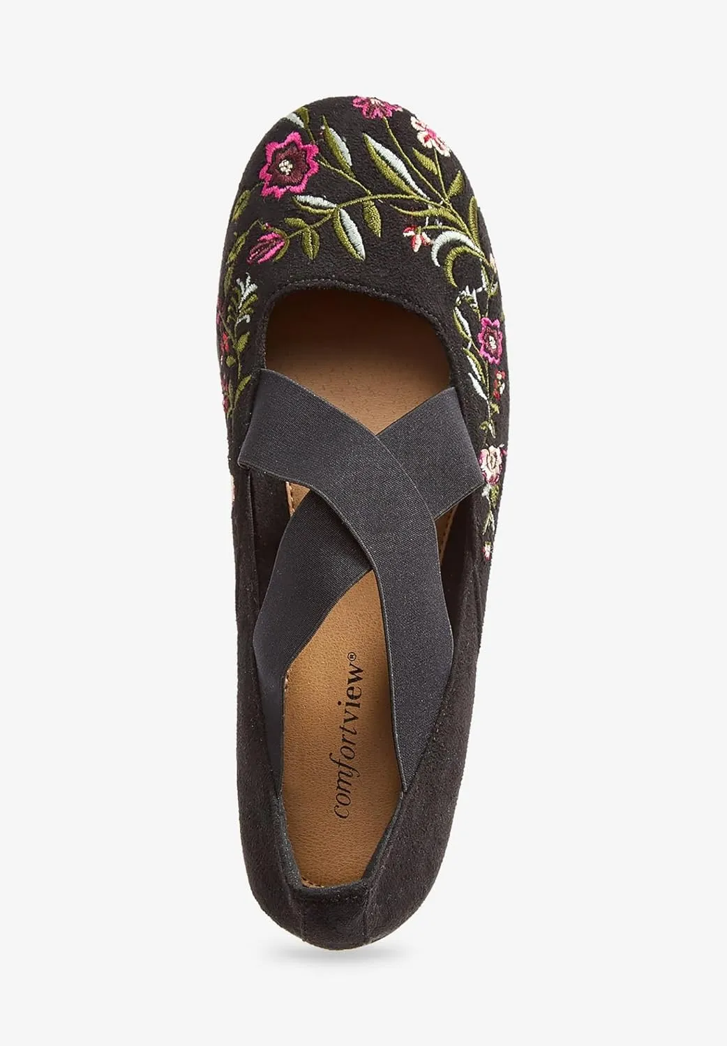 Comfortview Women's The Stacia Mary Jane Flat (Wide Widths Available)