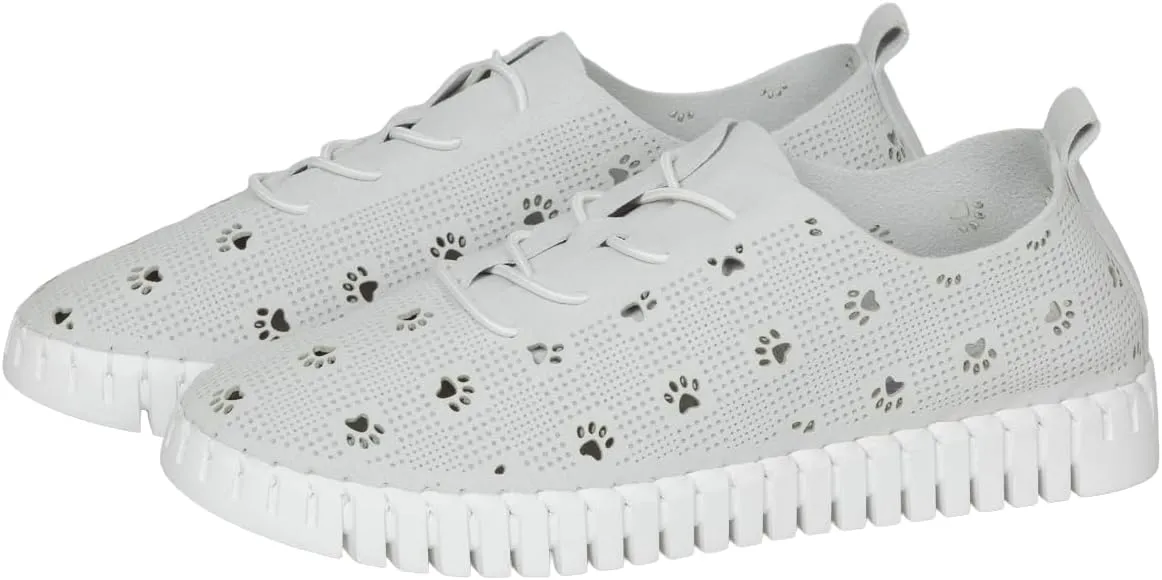 Cut-Out Paw Print Casual Sneakers