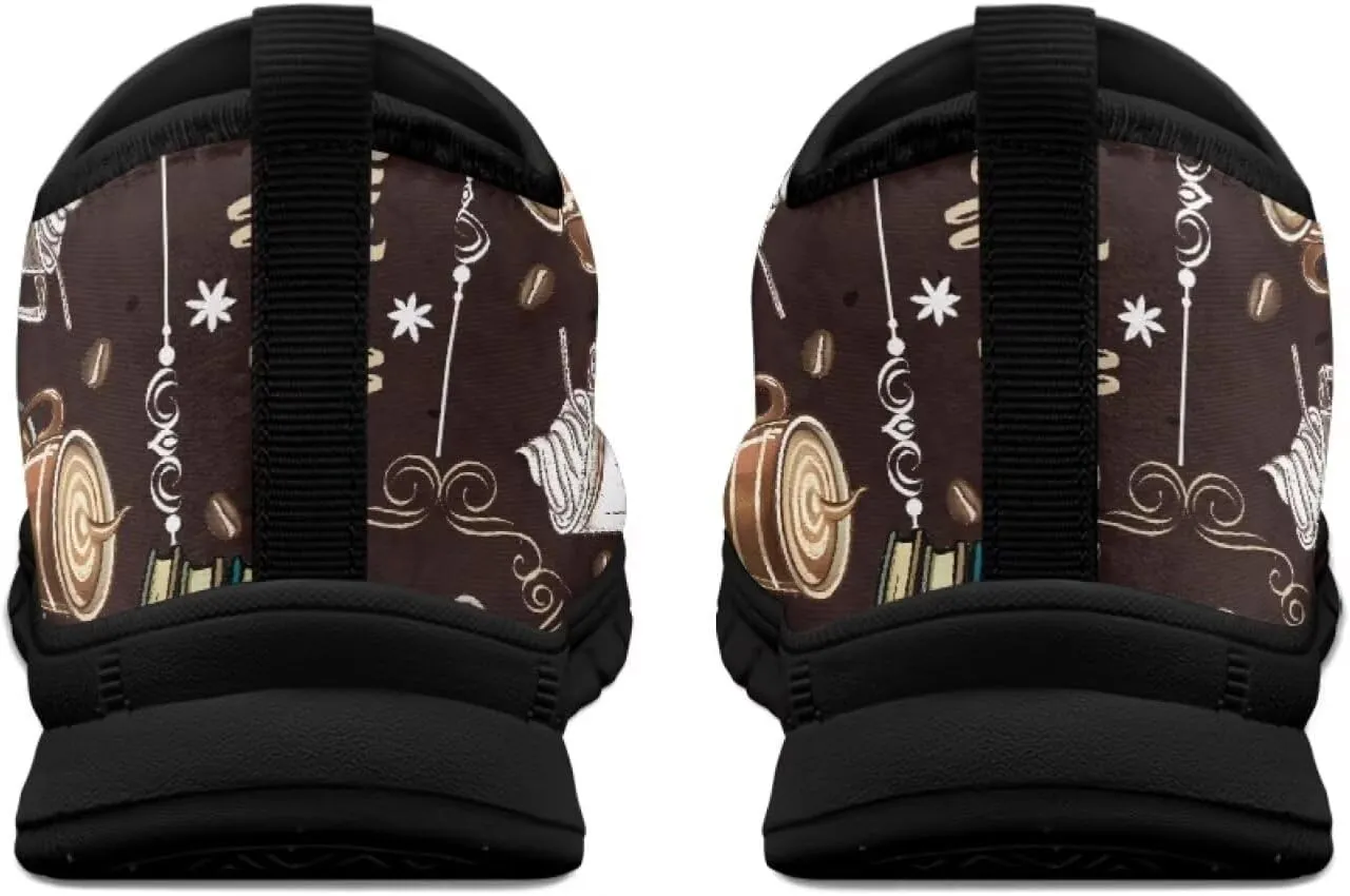 Cute Loafers for Women Desserts Print Casual Slip On Tennis Shoes Breathable Anti-Slip Hiking Sneakers Comfortable Running Flat Shoes for Workout