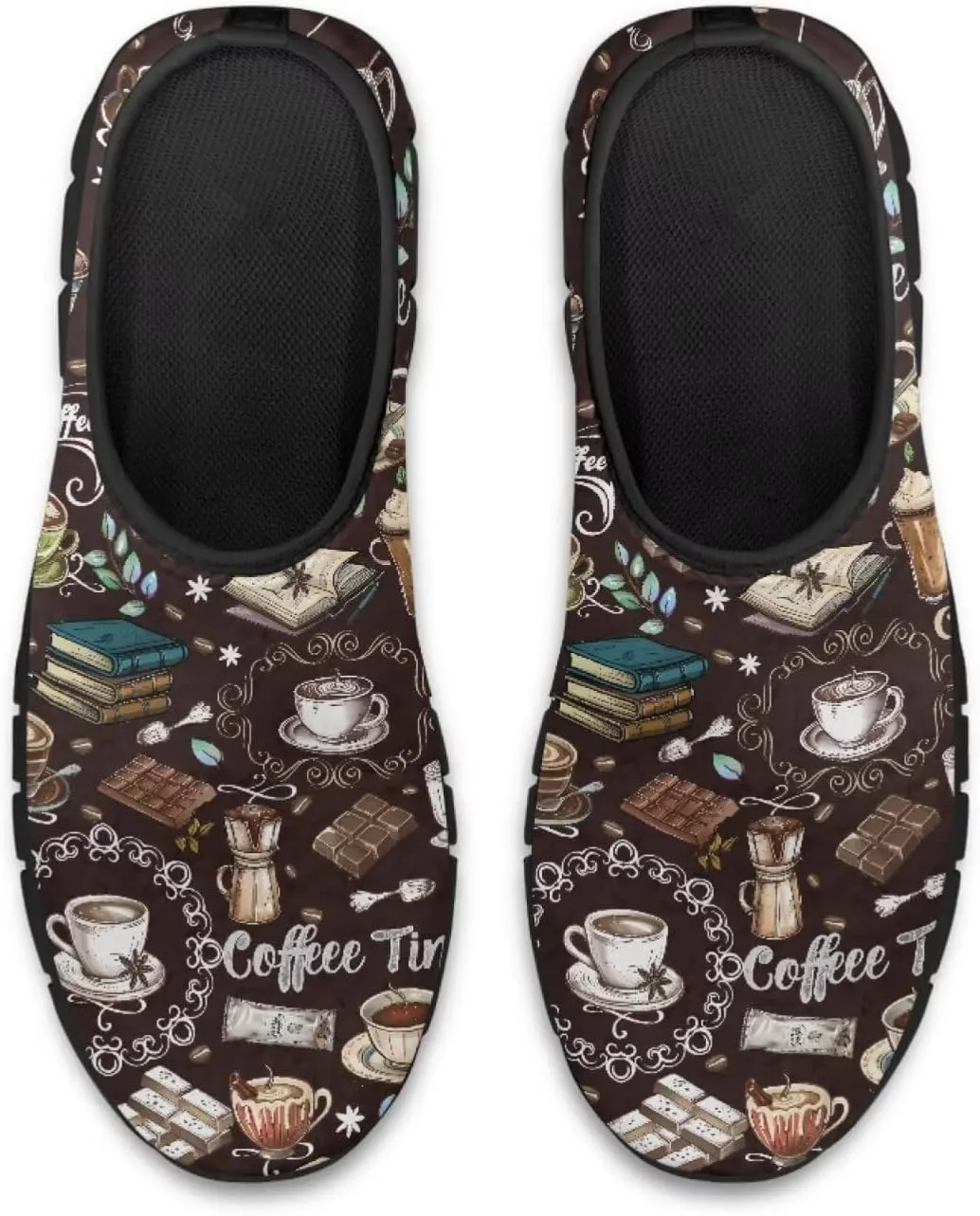 Cute Loafers for Women Desserts Print Casual Slip On Tennis Shoes Breathable Anti-Slip Hiking Sneakers Comfortable Running Flat Shoes for Workout