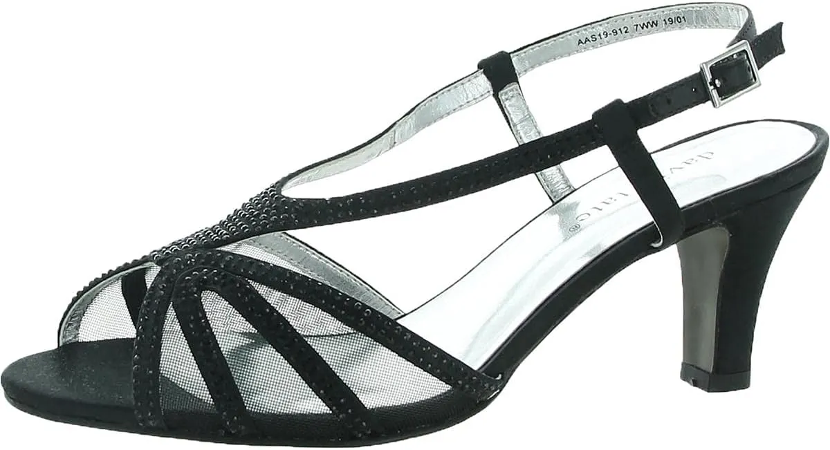 David Tate Womens Refined Embellished Illusion Evening Sandals
