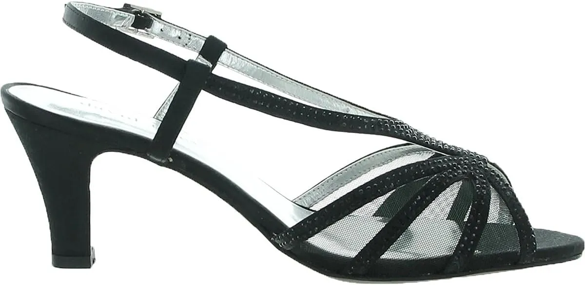 David Tate Womens Refined Embellished Illusion Evening Sandals