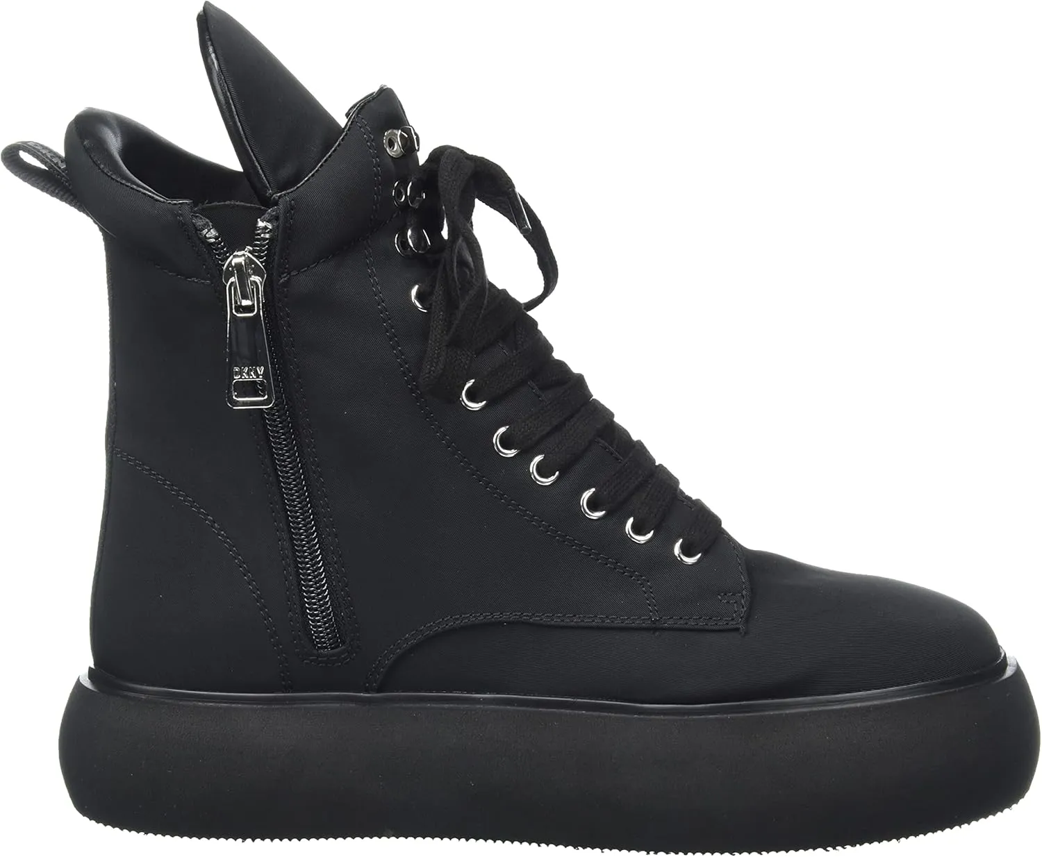 DKNY Women's Aken Hightop Platform Sneaker with Side Zipper