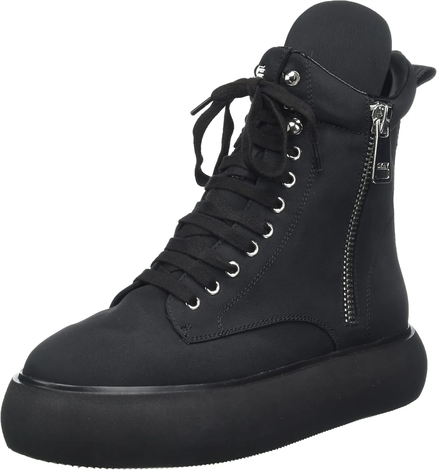 DKNY Women's Aken Hightop Platform Sneaker with Side Zipper