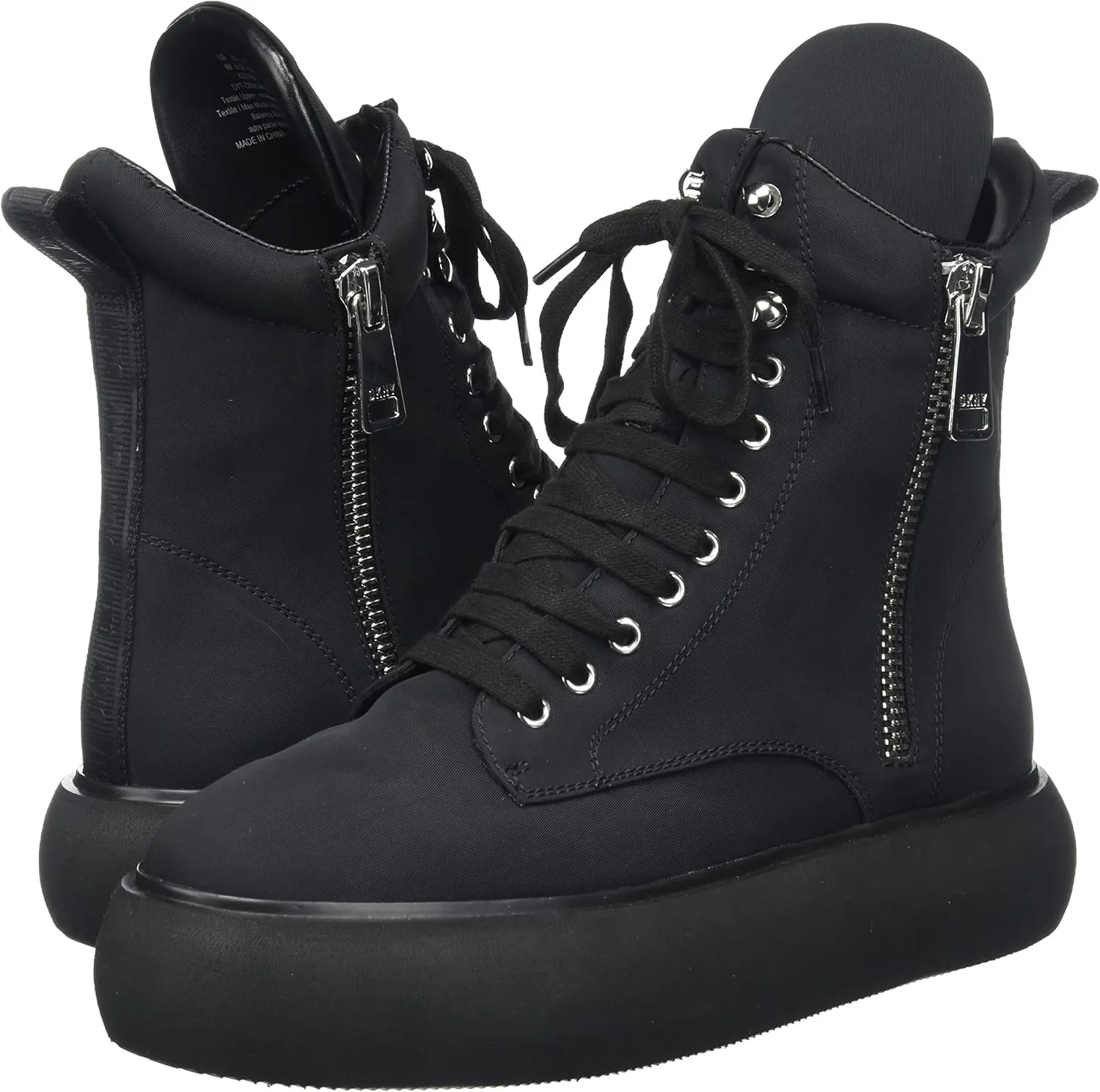 DKNY Women's Aken Hightop Platform Sneaker with Side Zipper