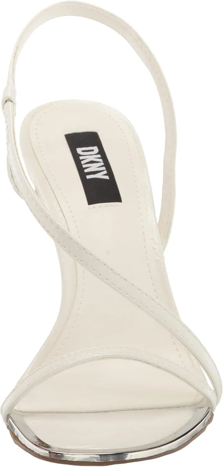 DKNY Women's Open Toe Diaganol Strap Heel Heeled Sandal