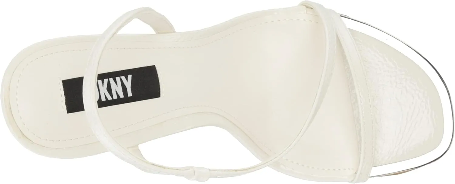 DKNY Women's Open Toe Diaganol Strap Heel Heeled Sandal