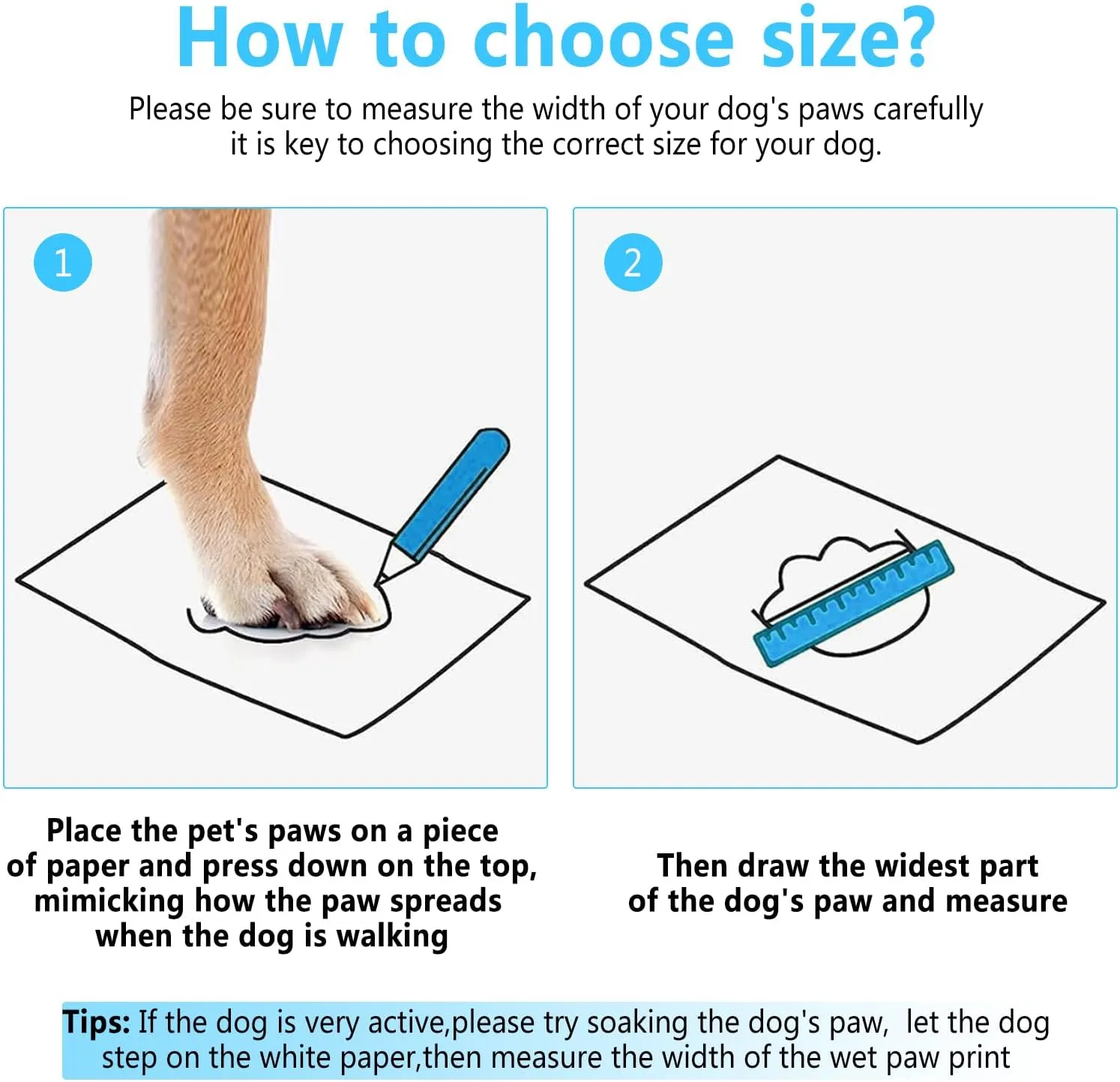 Dog Shoes, Dog Sandals for Hot Pavement, Non-Slip Waterproof Dog Booties for Winter Snowy Day and Summer, Adjustable Straps Easy-Clean Beach Outdoor Pet Boots Rugged Sole-4Pcs Blue