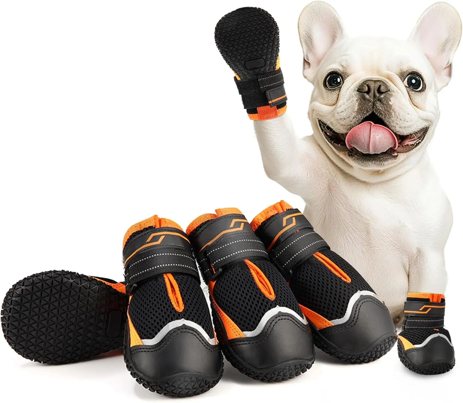Dog Shoes for Large Dogs, Anti-Slip Dog Boots for Winter Snow, Hot Pavement, Dog Booties & Paw Protectors for Hardwood Floors Size 6