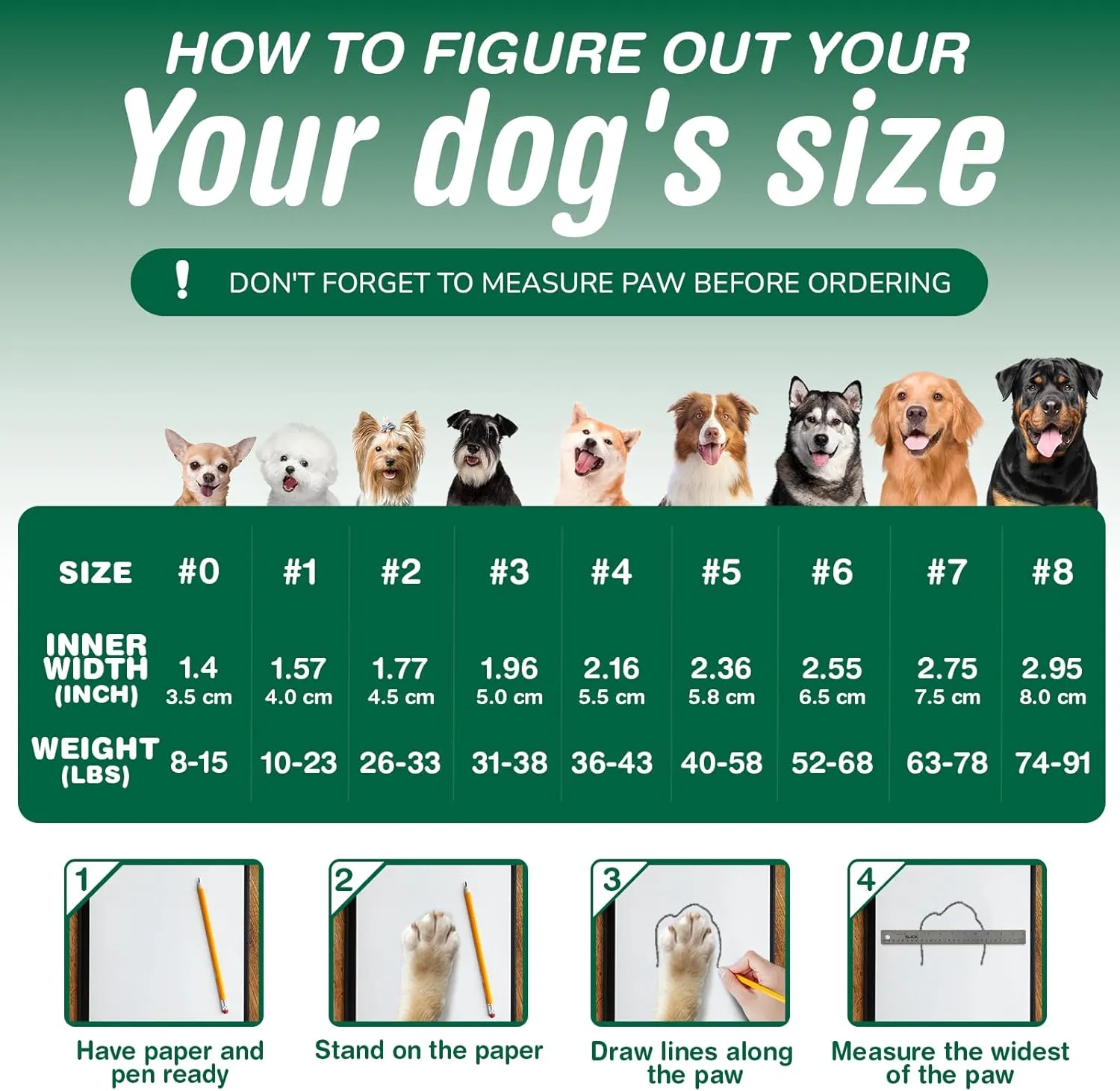 Dog Shoes for Medium Dogs, Large Dog Boots for Winter Snow, Hot Pavement, Dog Booties & Paw Protectors Size 4