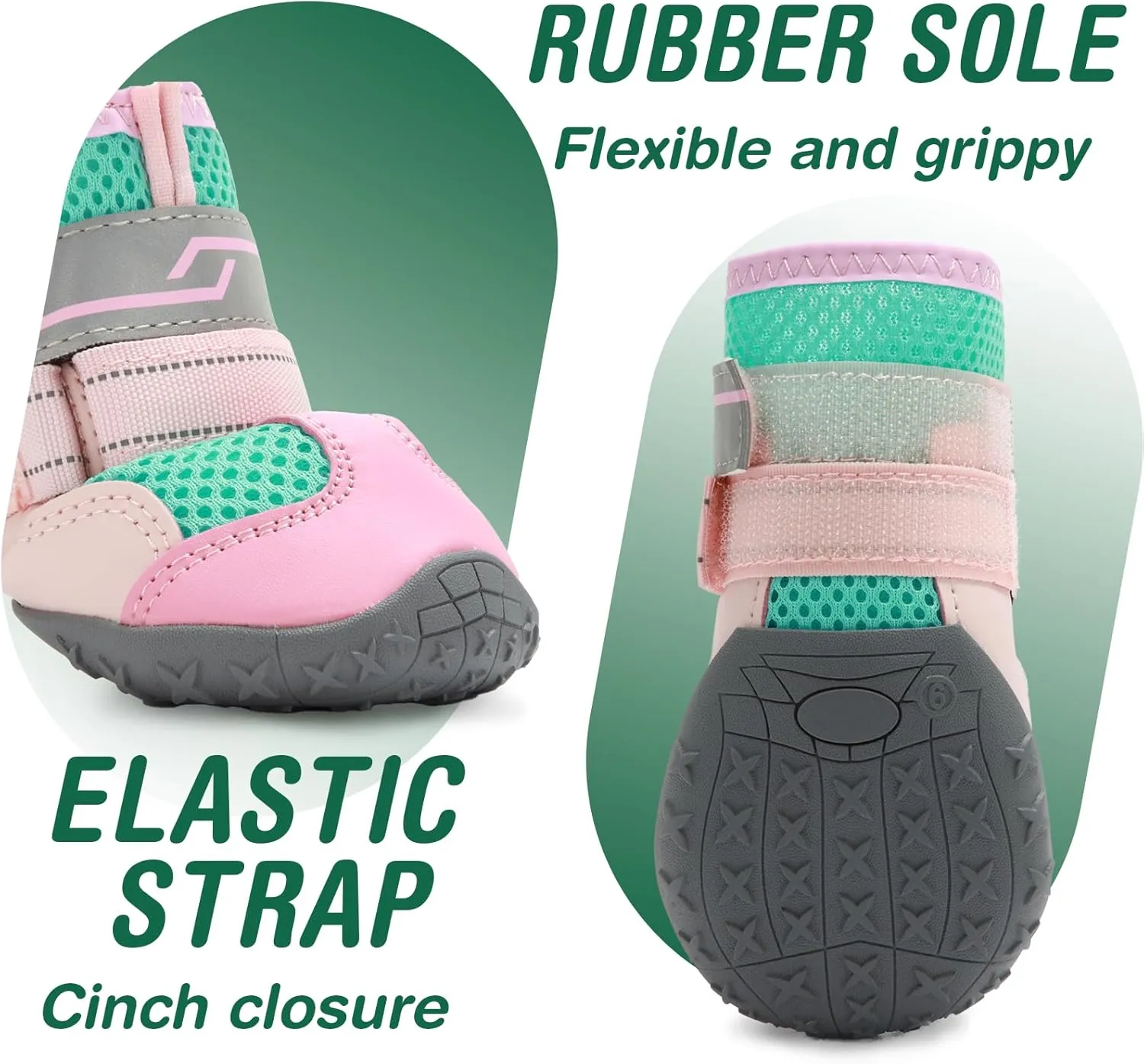 Dog Shoes for Medium Dogs, Large Dog Boots for Winter Snow, Hot Pavement, Dog Booties & Paw Protectors Size 4
