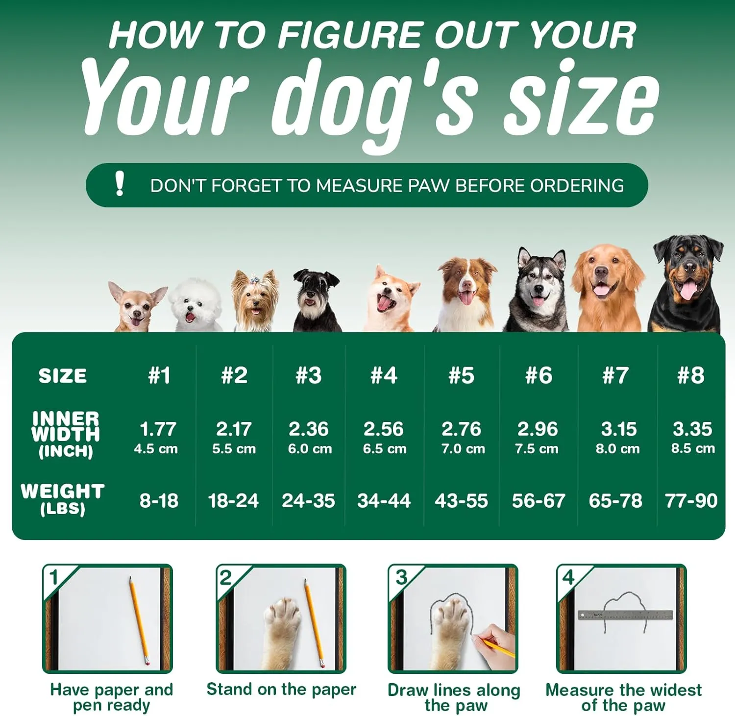 Dog Shoes for Medium Dogs, Large Waterproof Dog Boots for Winter Snow, Summer Hot Pavement, Dog Booties & Paw Protectors Size 3