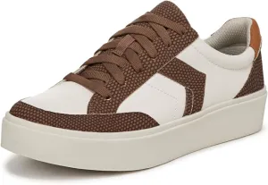 Dr. Scholl's Shoes Womens Madison Lace Sneaker Oxford Off White/Brown 6 M