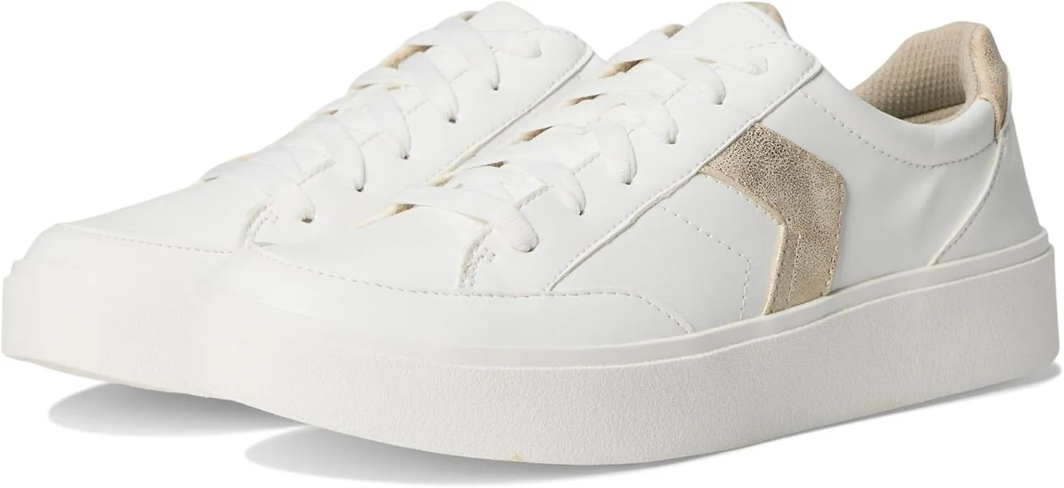 Dr. Scholl's Women's Madison Lace Lace-Up Sneaker, White Gold, 11
