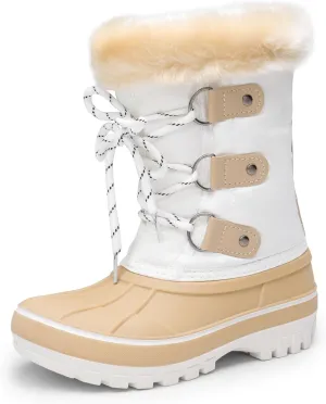 DREAM PAIRS Boys & Girls Faux Fur-Lined Ankle Winter Snow Boots