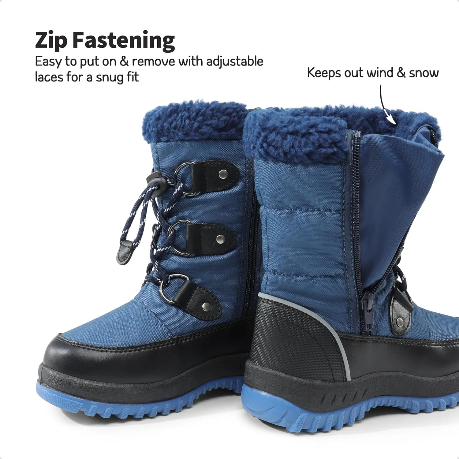 DREAM PAIRS Boys Snow Boots Camouflage Slip Resistant Faux Fur Lined Winter Shoes for Little/Big Kid