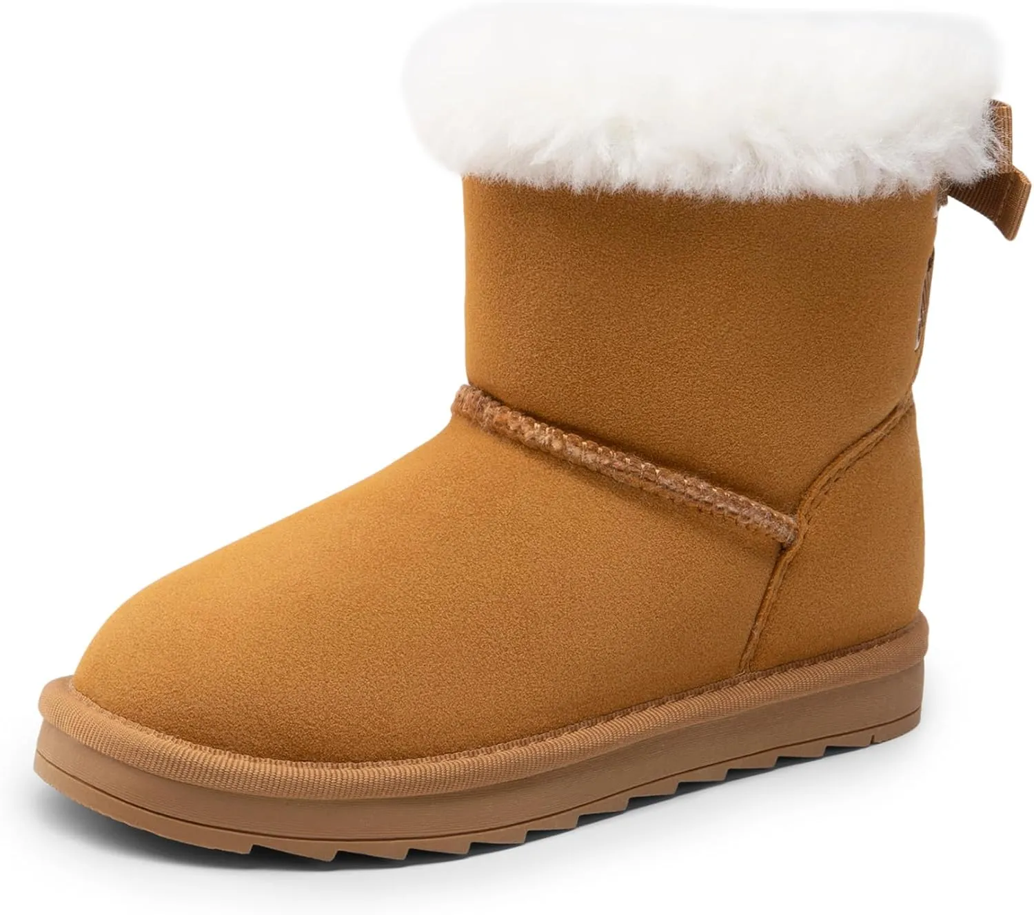 DREAM PAIRS Girls Boots Kids Winter Faux Fur Warm Snow Ankle FuzzyChic Kid's Bow Boots for Toddler/Little Kid
