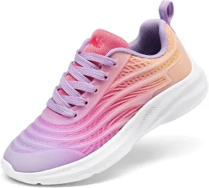 DREAM PAIRS Girls Boys Shoes Kids Tennis Sparkle Glitter Lace up Athletic Running Sneakers