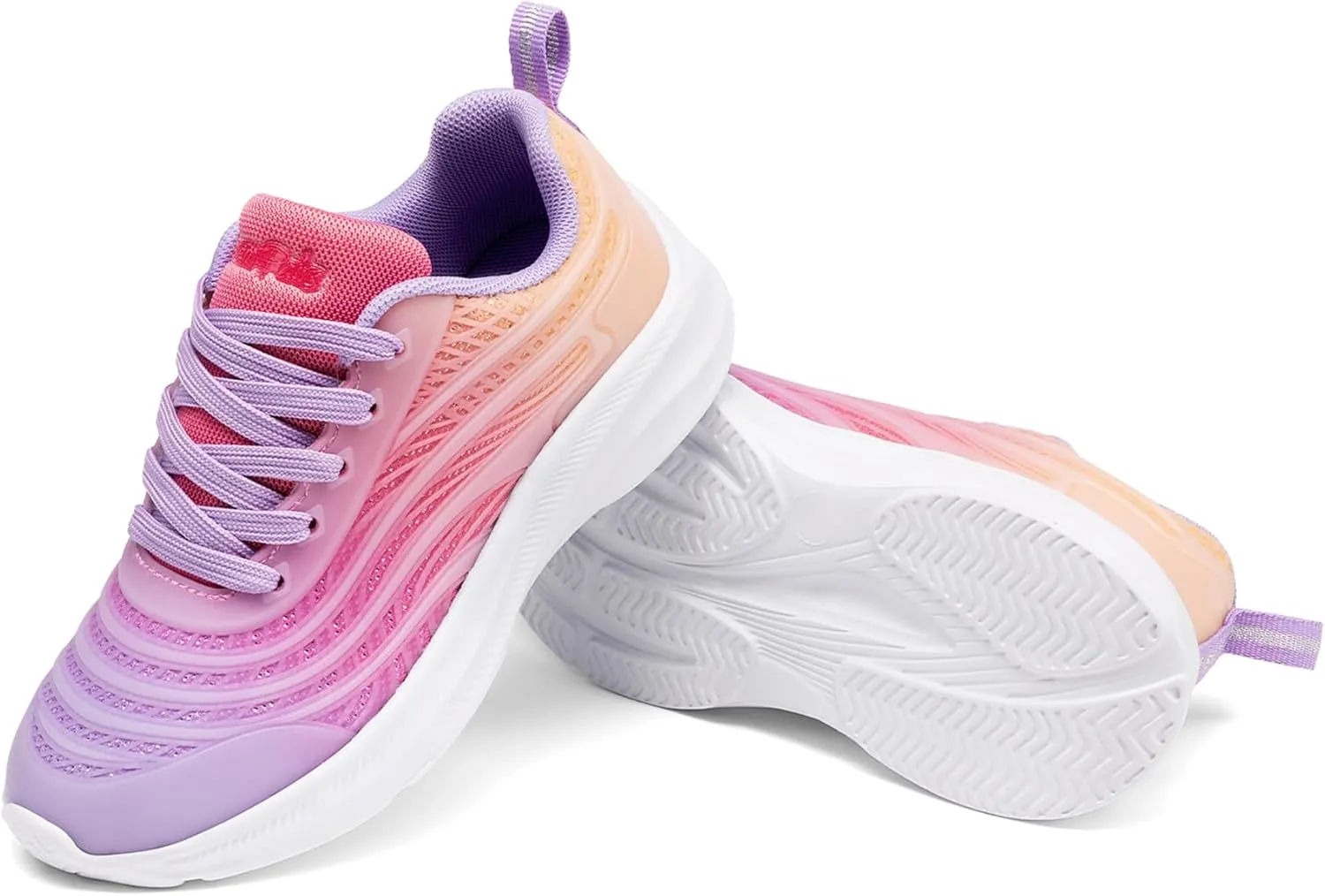 DREAM PAIRS Girls Boys Shoes Kids Tennis Sparkle Glitter Lace up Athletic Running Sneakers