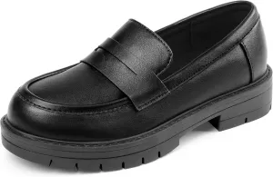 DREAM PAIRS Girls Loafers Chunky Platform Penny Loafers School Uniform Slip On Dress Shoes