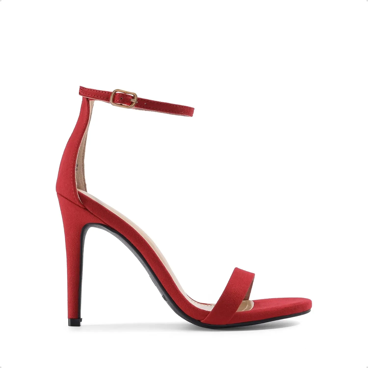 DREAM PAIRS Women's High Heels Flower Ankle Strap Stilettos Round Open Toe Dressy Sexy Sandals