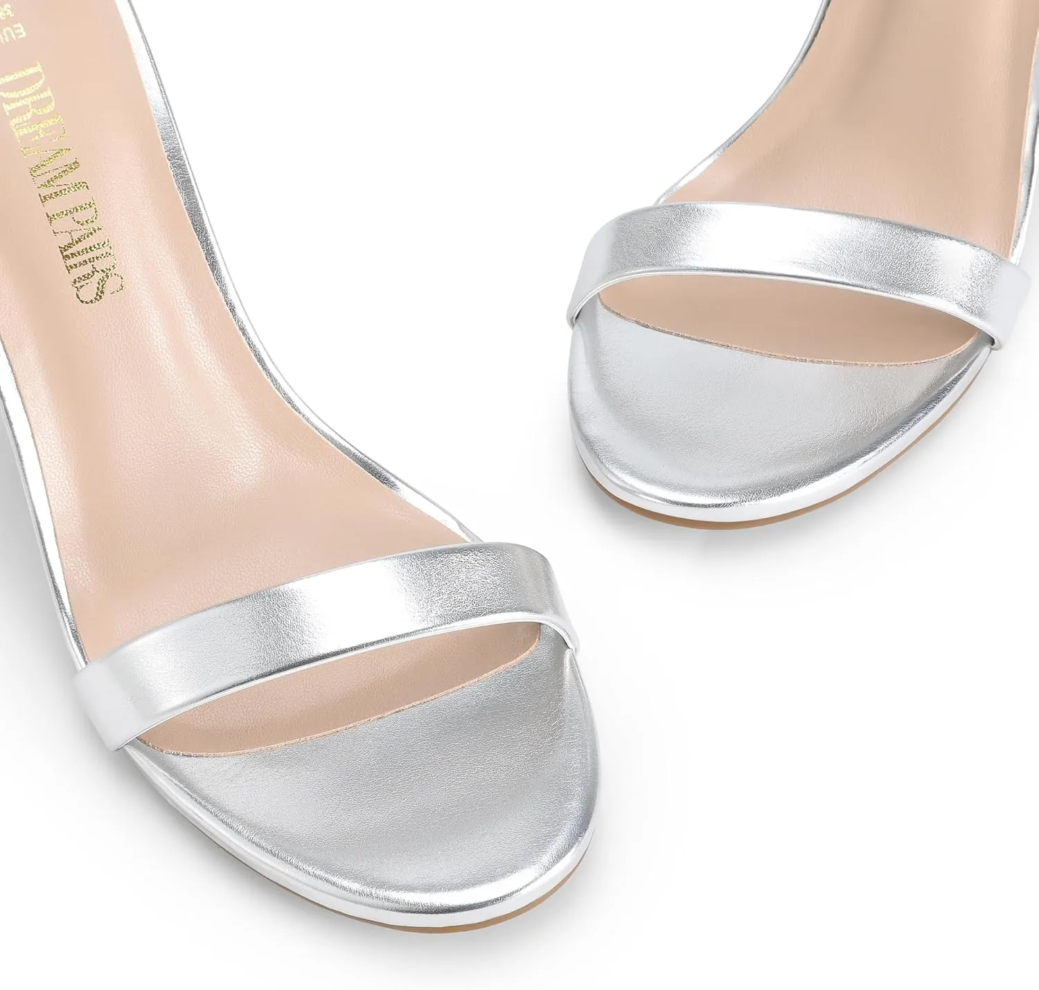 DREAM PAIRS Women's High Heels Flower Ankle Strap Stilettos Round Open Toe Dressy Sexy Sandals