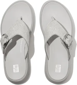 FitFlop Women's F-Mode Buckle Shimmerlux Flatform Toe-Post Sandals Wedge