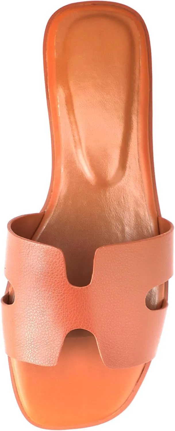 Flat Sandals for women.Womens Elegant Handmade PU Flat Sandals,A Unique Gift Idea forLadies, Great for Vacations, Lounging & Casual Wear