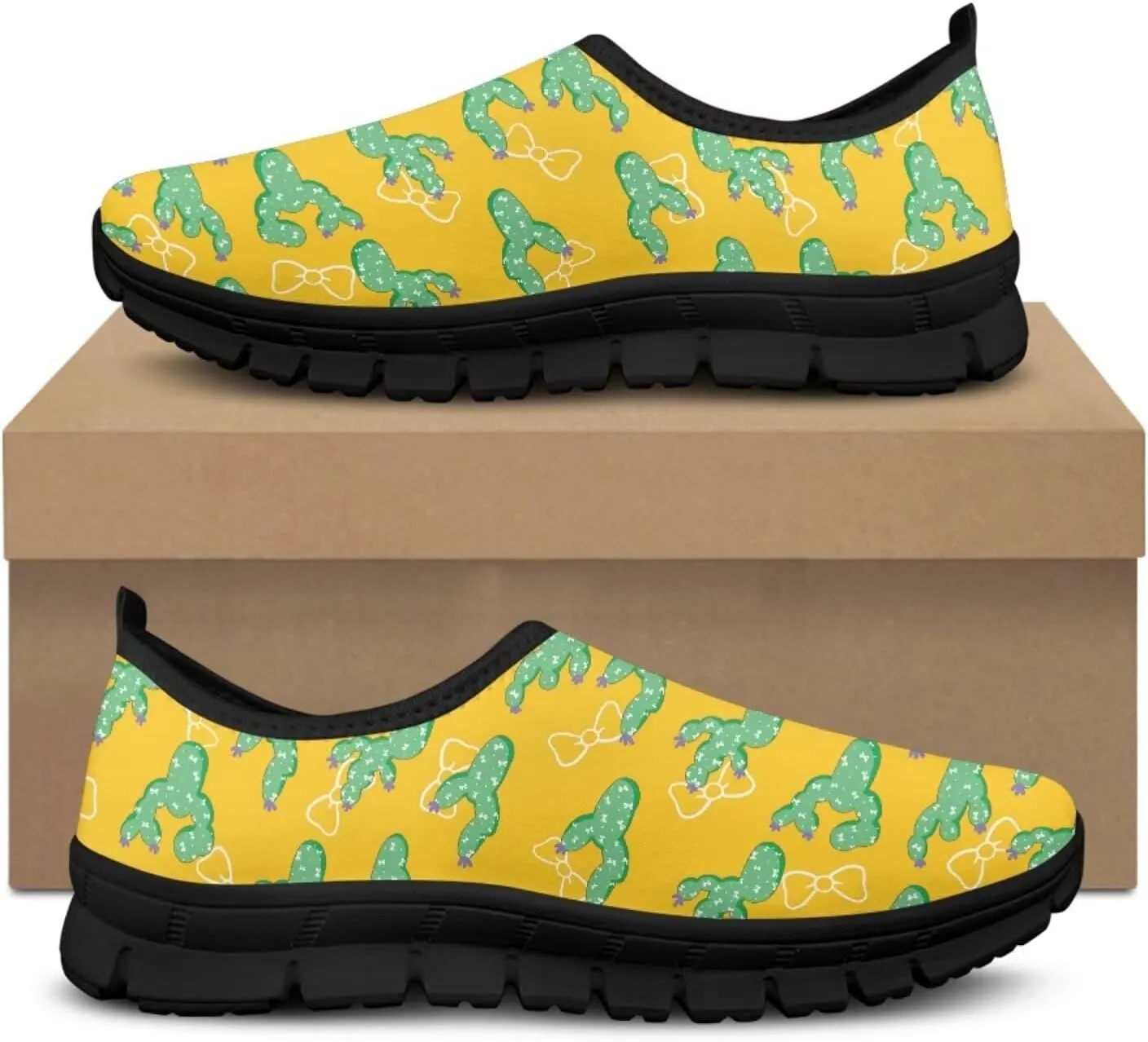 Flowers Print Mesh Shoes for Women Breathable Non-Slip Casual Loafers Fashion Running Hikking Sneaker for Outdoor