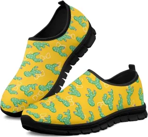 Flowers Print Mesh Shoes for Women Breathable Non-Slip Casual Loafers Fashion Running Hikking Sneaker for Outdoor