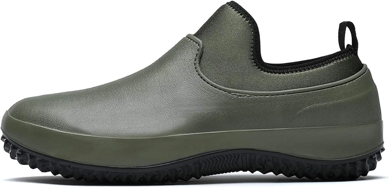 Garden Shoes Men's Waterproof Gardening Rain Boots Unisex Outdoor Footwear for Camping Lawn Care and Yard Work