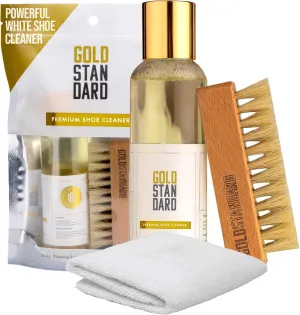 Gold Standard Premium Shoe Cleaning Kit - Sneaker Cleaning Kit for Tennis, Leather, Canvas White Shoe Cleaner Sneakers Kit