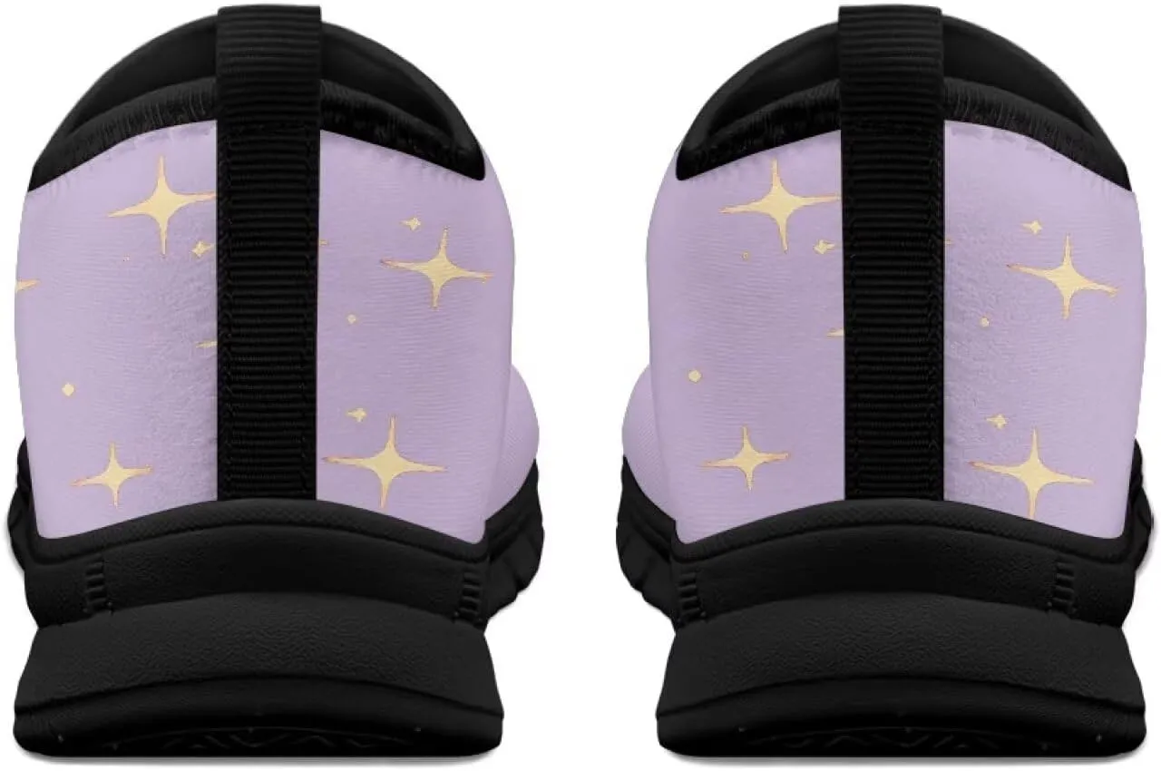 GOSTONG Sneakers for Women Comfort Soft Non Slip Outdoor Running Sneakers Casual Slip-on Home Walking Loafers Black US 5.5-11.5