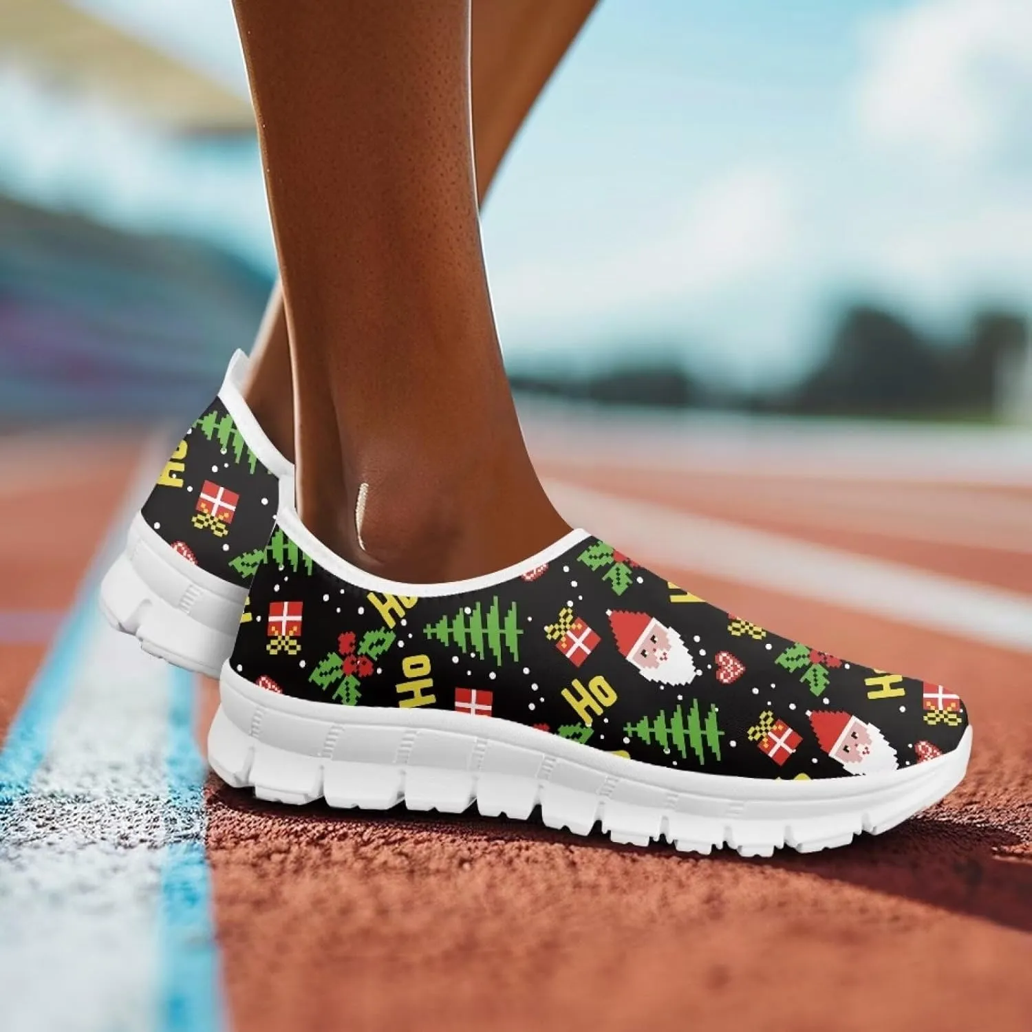 GOSTONG Sneakers for Women Slip on Home Loafers Non Slip Comfort Athletic Shoes Training Running Sneakers White US 5.5-11.5