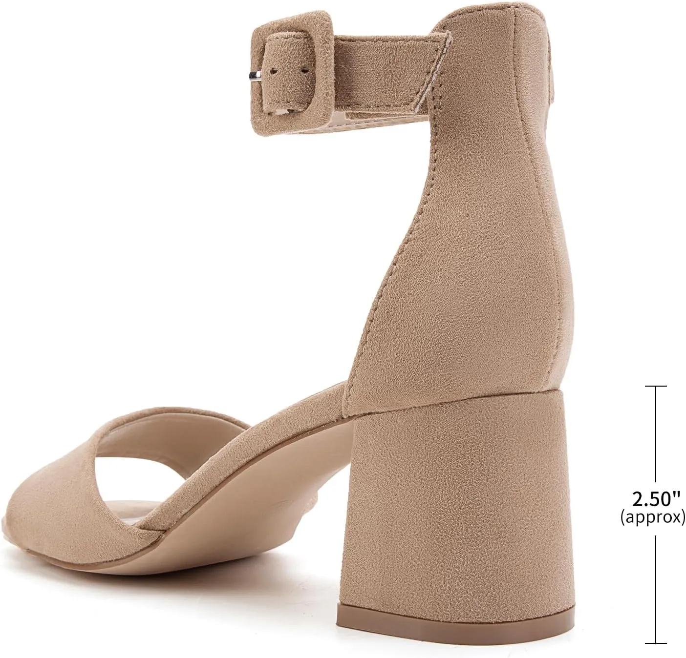 Greatonu Sandals For Women 2025 Women's Ankle Strap Block Heels Dress Shoes Open Toe Heeled Sandals